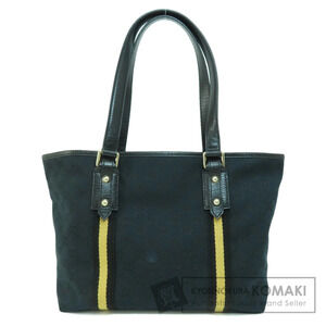 Gucci GG Canvas Sherry Line Tote Bag black